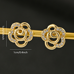 Серьги-гвоздики в виде цветка из латуни&nbsp;NU2308