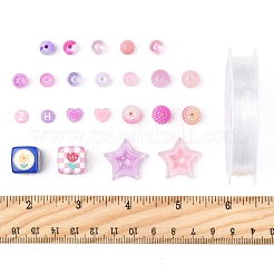 Наборы для самостоятельного изготовления браслетов из круглых акриловых бусин&nbsp;DIY-FS0008-77