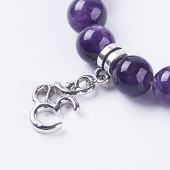 Природный аметист браслеты простирания&nbsp;BJEW-F308-01AS