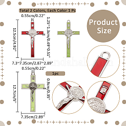 3 шт. 3 стиля цинковый сплав эмалированный большой кулон&nbsp;FIND-NB0004-93