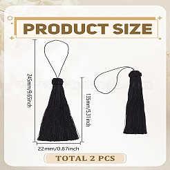 2 шт. нейлоновая подвеска с кисточками&nbsp;HJEW-LP0002-42B