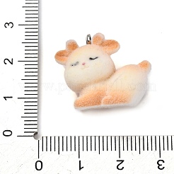 Подвески из флокированной смолы анима с платиновой железной петлей&nbsp;FIND-S001-13E