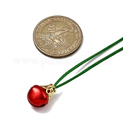 3 шт. 3 стиля алюминиевого рождественского колокольчика с подвеской в виде атласного шнура&nbsp;NJEW-JN05506-02