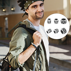 9 шт. 3 стиля хэллоуин бусины из нержавеющей стали&nbsp;STAS-UN0059-63