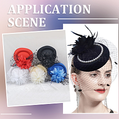 8 шт. 8-цветная тканевая основа для шляпы-таблетницы в стиле стюардессы для шляпного магазина&nbsp;AJEW-GF0010-95