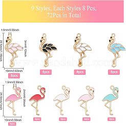 72шт 9 стиля подвески из сплава с эмалью&nbsp;ENAM-CA0001-39