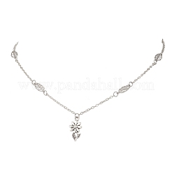 Подвеска в виде цветка из сплава&nbsp;NJEW-JN05866