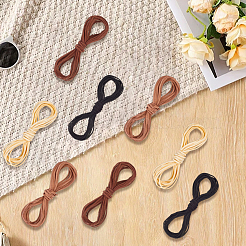 8 пачка 4-х цветных плоских шнуров из искусственной замши&nbsp;LW-CL0001-03A