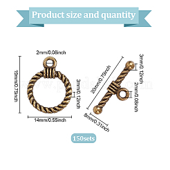 150 шт. застежки из сплава в тибетском стиле&nbsp;FIND-GO0002-99AB