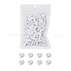 Белые непрозрачные акриловые бусины&nbsp;PACR-YW0001-04B