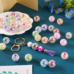 30 шт. 10 цвета прозрачные хрустящие акриловые бусины&nbsp;MACR-TA0001-37