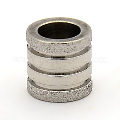 Текстурированные бусины из нержавеющей стали 201&nbsp;STAS-M003-02P