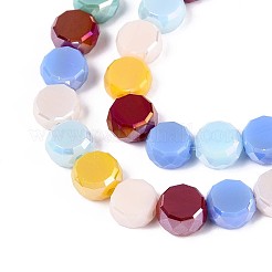 Стеклянные бусины с гальваническим покрытием &nbsp;EGLA-N022-03A-A10