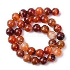 Натуральные полосатые агатовые бусы&nbsp;G-H343-D03-12mm