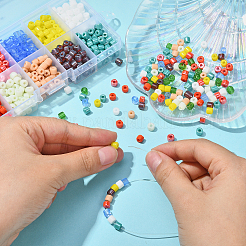 800шт 10 цвета стеклянные бусины&nbsp;GLAA-CJ0001-72