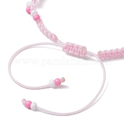 Регулируемые нейлоновые шнур плетеный браслеты из бисера&nbsp;BJEW-MZ00163-01