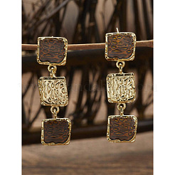 Квадратные серьги-гвоздики из титанового сплава&nbsp;FS-WGDD2AB-01