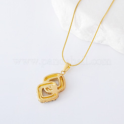 3 шт. ожерелье из нержавеющей стали с двойным ромбом для женщин&nbsp;OO5509