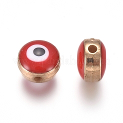 Акриловые эмалевые бусины&nbsp;ACRC-WH0001-01E