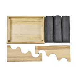 3-уровневые подставки для браслетов из бархатной ткани&nbsp;BDIS-C002-01A