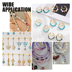 80 шт. 8 стиля латунные распорные бусины для стоек&nbsp;KK-PH0006-28