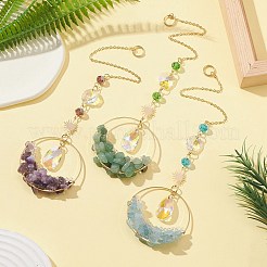 Украшение в форме кольца с кусочками драгоценных камней&nbsp;HJEW-TA00038