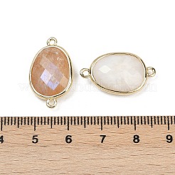 Подвески с граненым соединителем из натурального лунного камня&nbsp;G-K347-11G-03