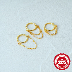 925 серьги-кольца из стерлингового серебра с прозрачным кубическим цирконием для фиксации хряща&nbsp;FS-WG5B1DD-03