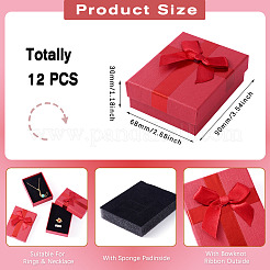 Коробки для хранения прямоугольных бумажных ожерелий и колец на пальцах&nbsp;LS-CON-TAC0014-08D