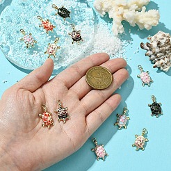 12шт 6 цвета сплава эмалевые подвески&nbsp;FIND-YW0004-60