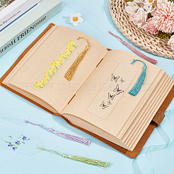 Наборы для самостоятельного изготовления закладок. с прозрачными акриловыми и полиэстеровыми кисточками&nbsp;DIY-SP0001-92E