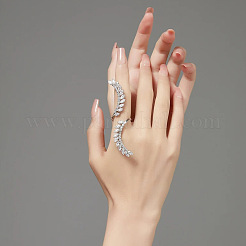 Кольца-манжеты из листовой латуни с кристаллами и стразами для женщин&nbsp;FS-WG16B57-01