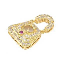 Латунь микро паве прозрачный кубический цирконий кулон оправа кабошон&nbsp;KK-U026-06G