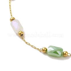 Нержавеющая сталь 304 со стеклянными ожерельями&nbsp;LS-NJEW-B077-09G