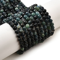 Бусы из натурального голубого турмалина&nbsp;G-G259-D10-4mm