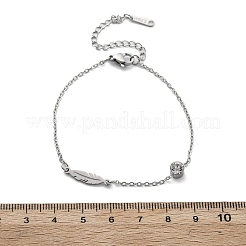 201 браслет-цепочка из нержавеющей стали&nbsp;BJEW-H205-01E-P