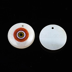 Подвески с пресноводными ракушками с принтом&nbsp;SHEL-T009-20E