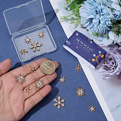 16 шт. 4 стиля рождественских латунных подвесок с микропаве из кубического циркония&nbsp;KK-SC0006-95