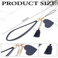 1 шт. ремешок для мобильного телефона из искусственной кожи&nbsp;HJEW-LP0001-87B