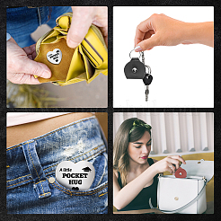 1 набор памятных монет из нержавеющей стали в форме сердца с двусторонней гравировкой на тему дружбы для лиц&nbsp;AJEW-GL0001-60-004