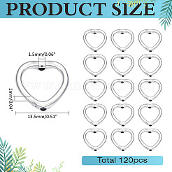 120 шт. рамка для бусин в тибетском стиле в форме сердца&nbsp;FIND-ME0002-38
