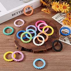 24 шт. двухцветные непрозрачные акриловые рамки для бусин&nbsp;SACR-AR0001-22