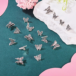 50 шт. 5 стиля тибетских пуговиц с тремя отверстиями на ножке из сплава&nbsp;FIND-TA0005-76