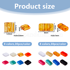 480шт 16 цвета непрозрачные акриловые бусины&nbsp;OACR-DC0001-42