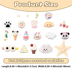 Кабошоны из смолы 20шт 20 стиля&nbsp;CRES-YW0002-24