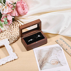 Прямоугольные коробки для хранения запонок из орехового дерева&nbsp;CON-WH0100-03