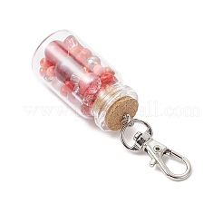 6 шт. стеклянная бутылка желаний внутри лэмпворк и стеклянные бусины подвеска украшения&nbsp;HJEW-JM03260