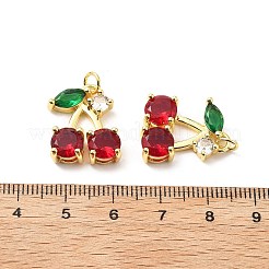 Черри латуни микро проложить Цирконом подвески&nbsp;KK-L237-021G-02