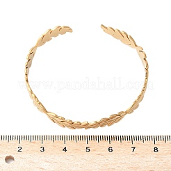 Браслеты-манжеты из нержавеющей стали 304 для женщин&nbsp;LS-BJEW-U032-10G