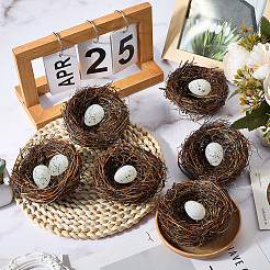 Джутовый шпагат имитация птичьего гнезда&nbsp;AJEW-WH20121-14B